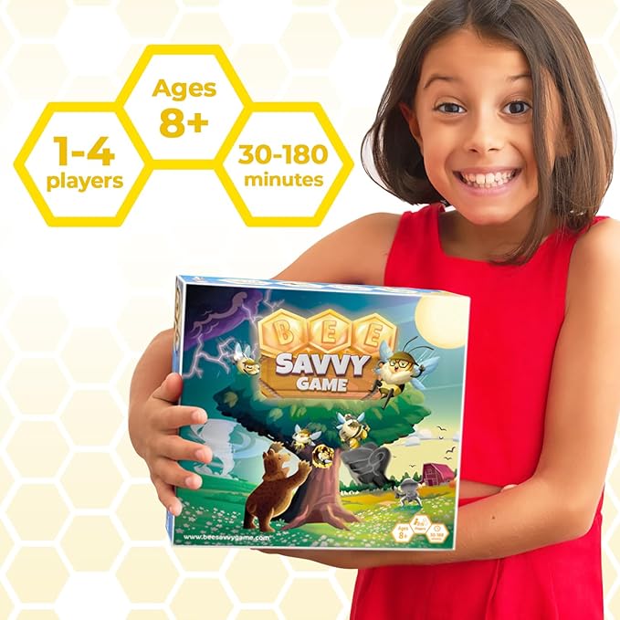Engaging Hive Game - Strategy Planning for Survival Educational Hive Board Game Based on Bee Biology - Family, Ideal for Pre-Teenagers, Parents, Teachers - Board Games 8+ Year Old