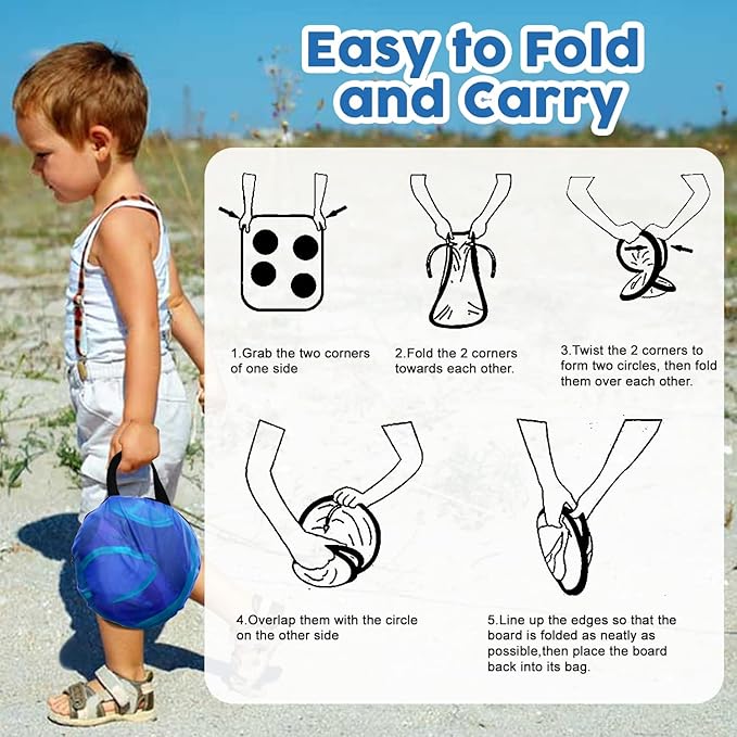 TOY Life Bean Bags Toss Carnival Game, Cornhole, Outdoor Toys for Kids Ages 4-8, Backyard Game Sports & Outdoor Play, Outside Toys for Ages 5-7, Family Lawn Yard Games Birthday Party, Gift for Boys