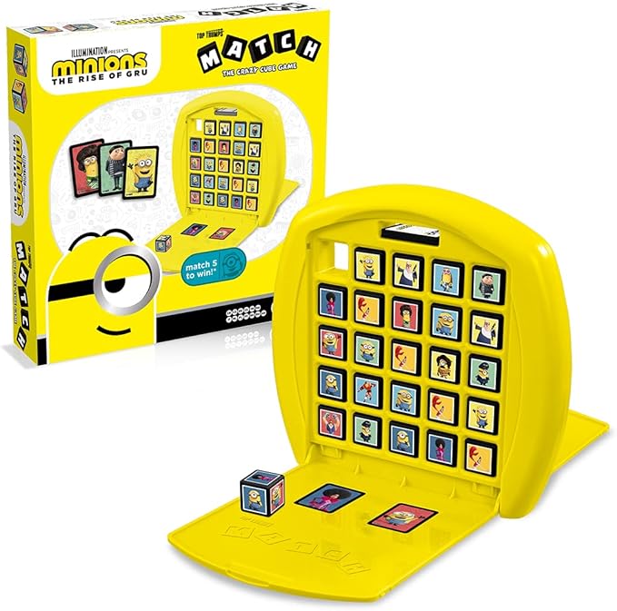 Top Trumps Match Game Minions - Family Board Games for Kids and Adults - Matching Game and Memory Game - Fun Two Player Kids Games - Memories and Learning, Board Games for Kids 4 and up