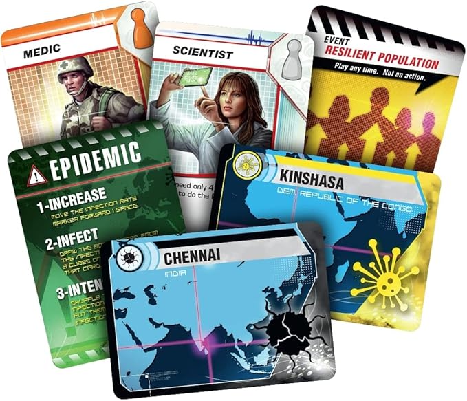 Pandemic Board Game (Base Game) - A Cooperative Battle to Save Humanity, Strategy Game for Kids and Adults, Ages 8+, 2-4 Players, 45 Minute Playtime, Made by Z-Man Games