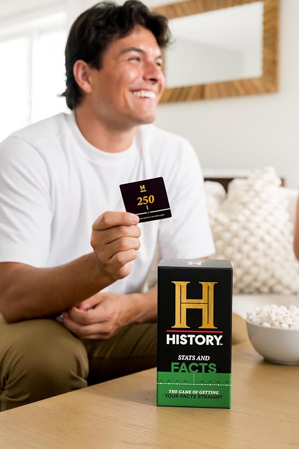 HISTORY Channel NEW Games Bundle - Stats & Facts and Through The Years - General Knowledge Super Trivia Chronology Timeline Card Game for Adults, Family & Teens in The Pursuit of Trivial Knowledge