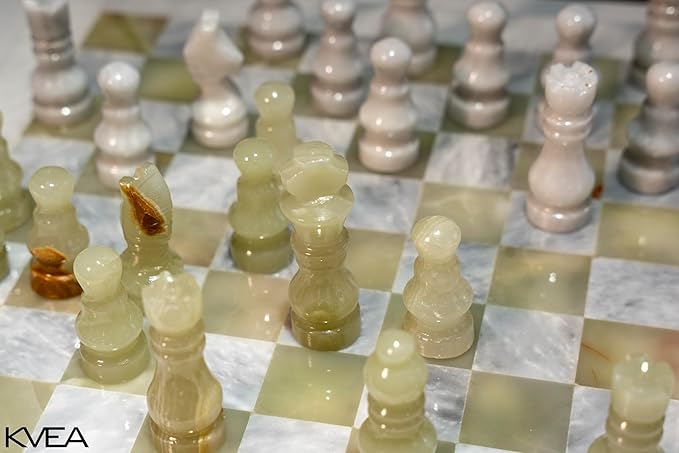 11-Inch Marble Chess Set – Handcrafted Luxury Board Game for Home & Office Décor – Unique Gift Idea for Chess Lovers – Premium Quality, Classic Design, Suitable for Decor