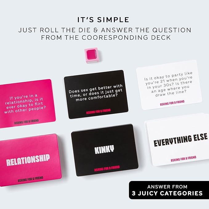 WHAT DO YOU MEME? Asking for A Friend by Relatable, Great Card Games for Game Night, Bachelorette Party Favors for Social Gatherings, and Friendly Icebreakers, Includes 300 Cards and 1 Die