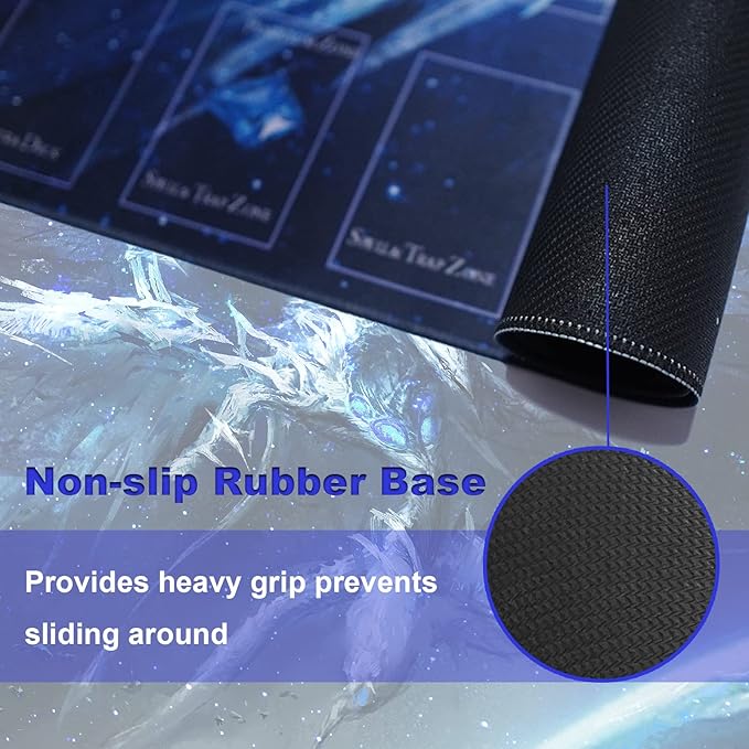 Card Rubber Mat - 2 Player, Square playmat for Gamer 60x60cm/23.6x23.6inch