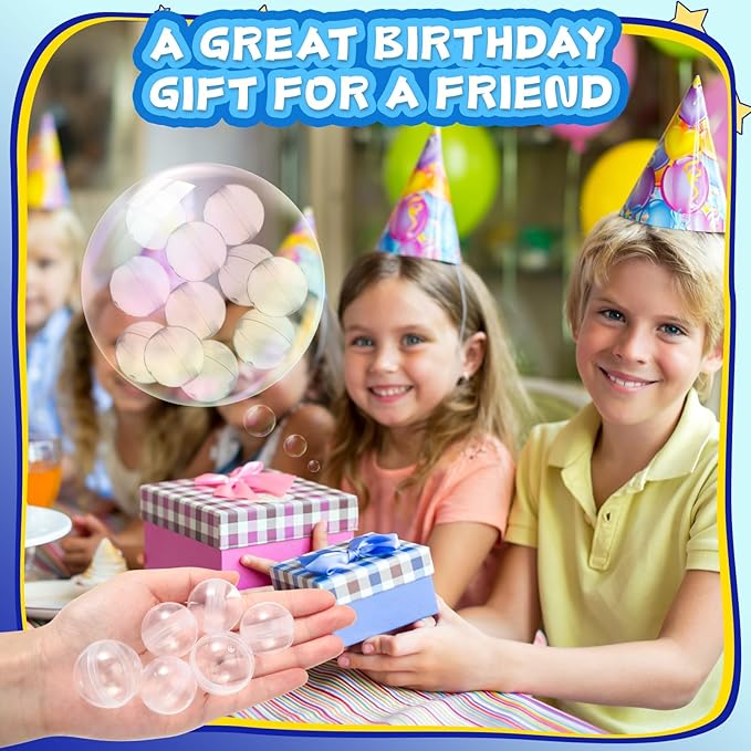 Libima 300 Pcs Gumball Machine Capsules Round Capsules 1.1" 1.25" Vending Machine Capsules Empty Clear Balls Toys Small Gumball Containers for Surprise Prize Party Favor (Clear)
