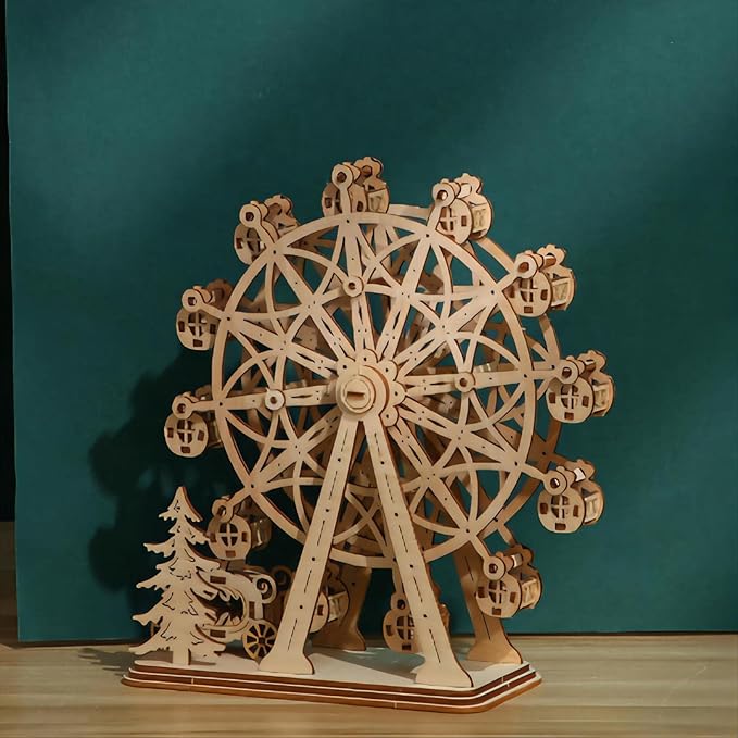 3D Wooden Puzzles Ferris Wheel Model Kits, Brainteaser and Puzzle for Christmas/Birthday,Gifts for Adults and Teens to Build Combination