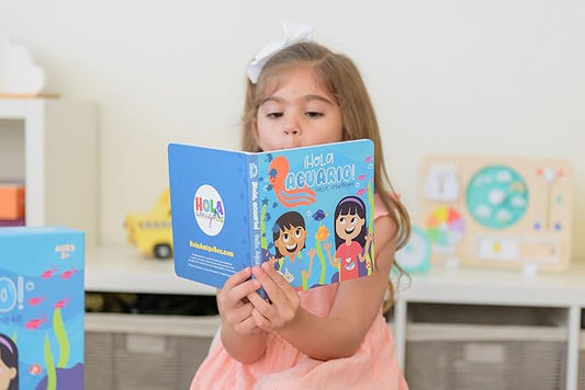Hello, Aquarium! - ¡Hola, Acuario! | Includes Bilingual Book, Cards, Dry Erase Activity Book, Marker, and More | Interactive Learning Activities Spanish and English Educational Resources for Kids 3+