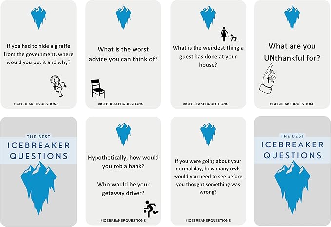 The Best Icebreaker Questions - Card Game™ - 150 Conversation Starters - Engaging - Family and Friends Party - Team-Building, Corporate, Get to Know You