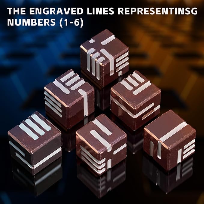 D6 Metal Dice Set D&D,HNCCESG 6 Sided Dice Set Solid Metal Game Dice for DND Dungeons and Dragons Role Playing Game RPG Tabletop Game(Rose Gold)