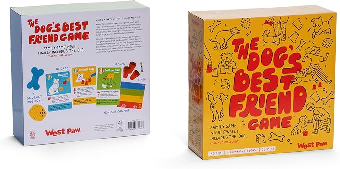 WEST PAW Dog's Best Friend Game™ - Fun Family Game for Kids & Adults - Board, Challenge, & Dog Training Tip Cards Encourage Connection & Positive Reinforcement - Fun Games That Include Your Dog