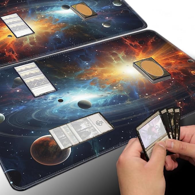 Board Game for TCG Playmat Table Mats Games Size 60X35 cm Mousepad Compatible for MTG RPG CCG Trading Card Game Play mats with 6 Dice (Playmat 123)