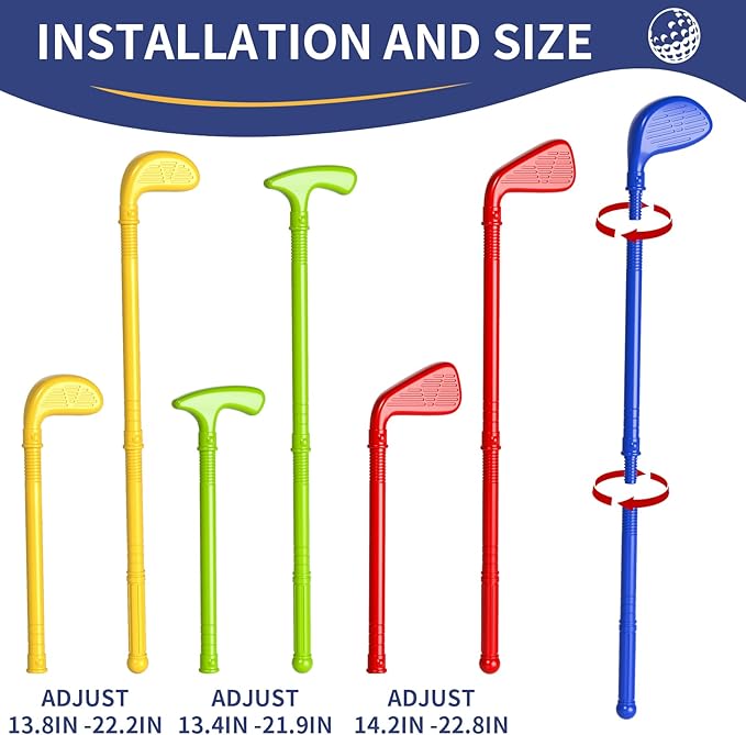 Toddler Golf Set Toys for Boys 3-5 & 5-8, Kids Golf Clubs with 7 Balls & Putting Mat, Toys Gifts for 3-6 Year Old Boys, Christmas & Birthday Gifts