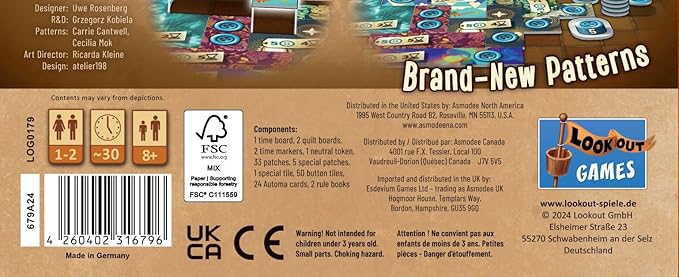 Patchwork Specials Board Game (10-Year Anniversary Edition) New Illustrations, Solo Mode & Exclusive Tokens! Strategy Game for Kids & Adults, Ages 8+, 2 Players, 30 Min Playtime, Made by Lookout Games