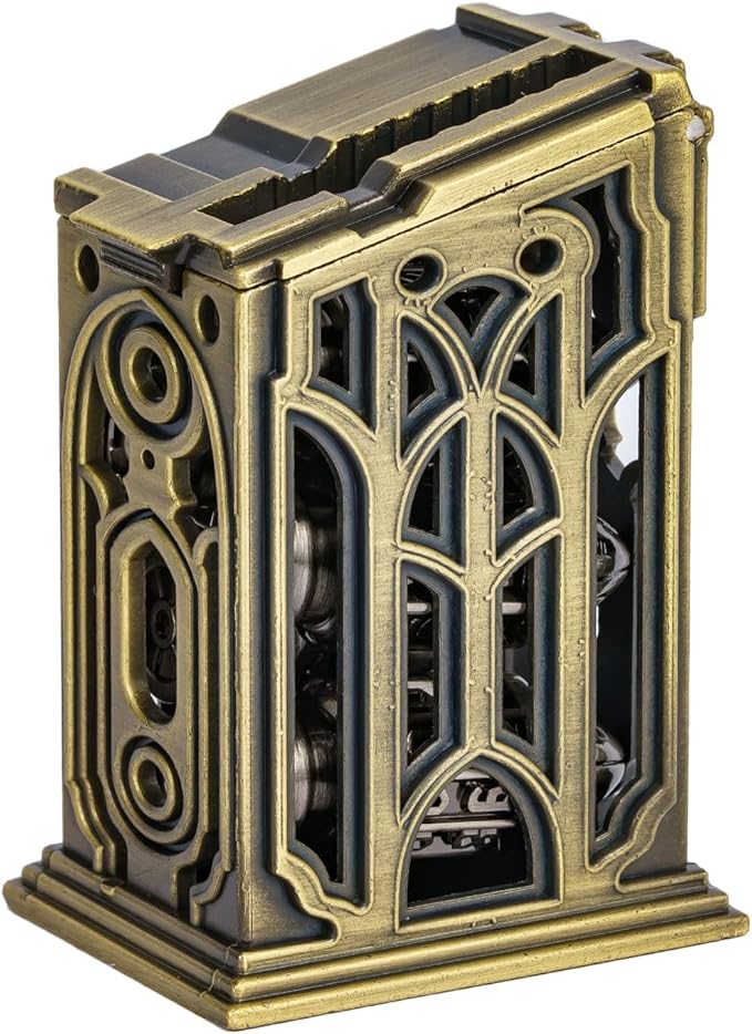 UDIXI Metal DND Dice Set, 7-Die Solid Polyhedral Bullet Metal Dice Set D&D with Unique Container for Role Playing Game or Other Tabletop Games(Ancient Silver)