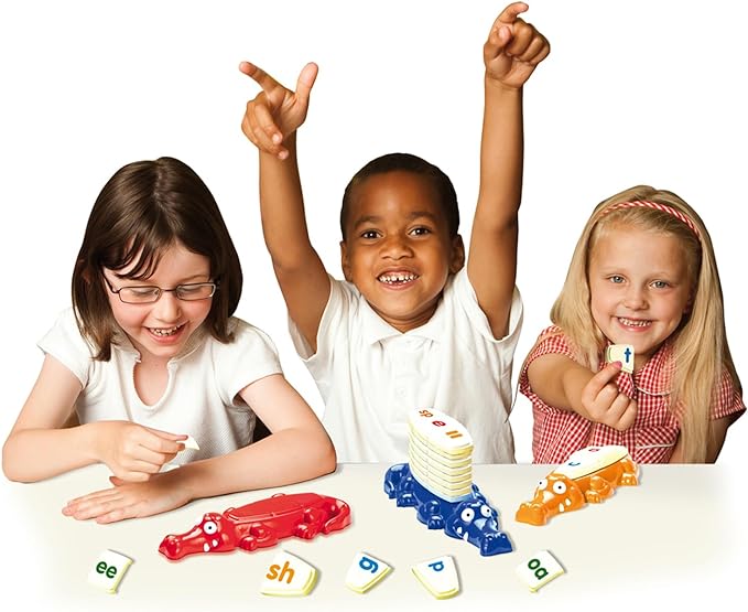 Junior Learning Spelligator Word Building Game, Ages 5-9, Phonemic Awareness, 75 Letter Tiles