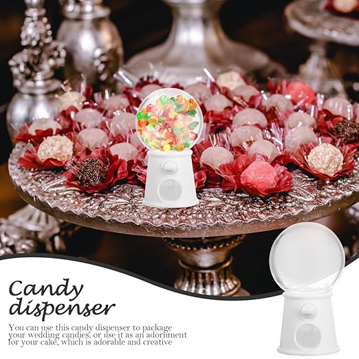 60 Pcs Mini Gumball Machines - Colorful Candy Dispenser for Weddings, Birthdays, and Party Favors, Creative Cake Decor