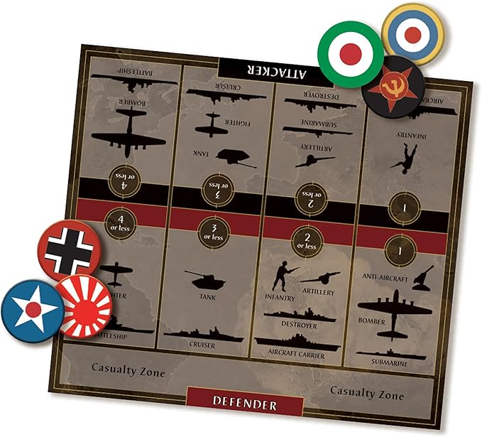 Axis & Allies: Anniversary Edition - 2-6 Players - Ages 12+ - 40th Anniversary Deluxe Edition Over 600 Plastic Miniatures, Huge 24" by 46" Game Board and New Cruiser Units