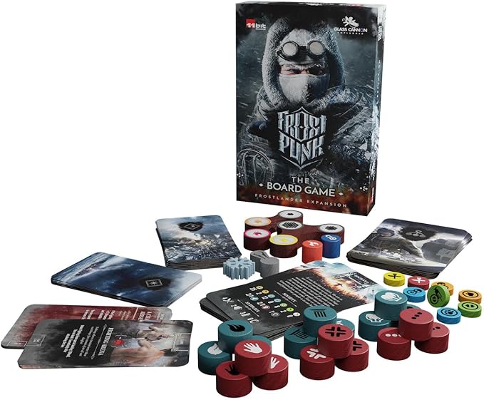 Frostpunk The Board Game Frostlander Expansion - New Cards and Exclusive Wooden Pawns! Cooperative Post-Apocalyptic Survival Game, Ages 16+, 1-4 Players, 120-150 Min Playtime, Made by Rebel Studio