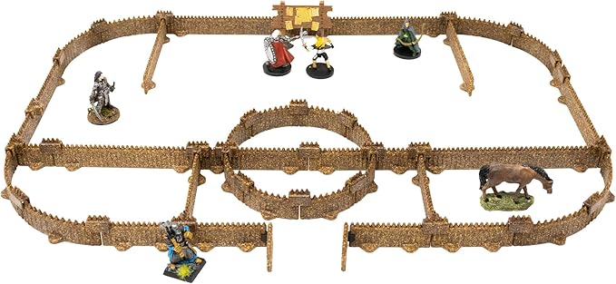 Palisades Fences Kit - Mini Dungeon Castle Cavern DND Terrain for Tabletop RPGs, Dungeons & Dragons, Pathfinder, War Gaming, and More! by DCD (34+pcs, 7ft 8in)