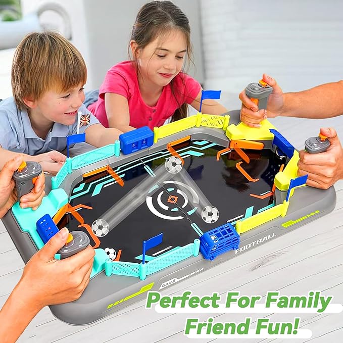 COUOMOXA Tabletop Soccer Game for Kids: Mini Football Board Toys for 3 4 5 6 7 8 9 10 11 12 Years Old Boys & Girls - Interactive Sports Ball Gift - Birthday Present for Fun Ages 3+