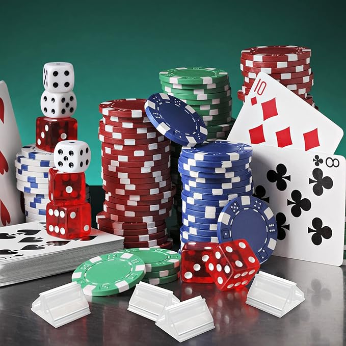 Maitys 24 Pcs Plastic Game Piece Card Stands Holder Plastic Board Pieces Markers DIY Playing for Board Game Party Favor(Transparent)