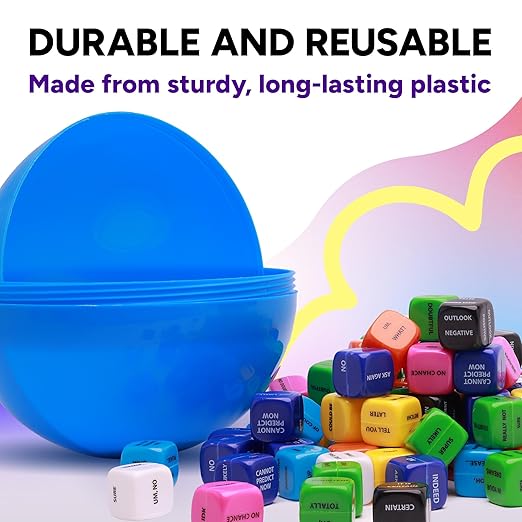 Big Claw Machine Capsules Colored Plastic Sphere Large Party Favor Containers Round 7 pcs 7.9 inch - Jumbo Plastic Christmas Ornaments Extra Large Gift Box Empty Craft Party Supplies Vending Capsules