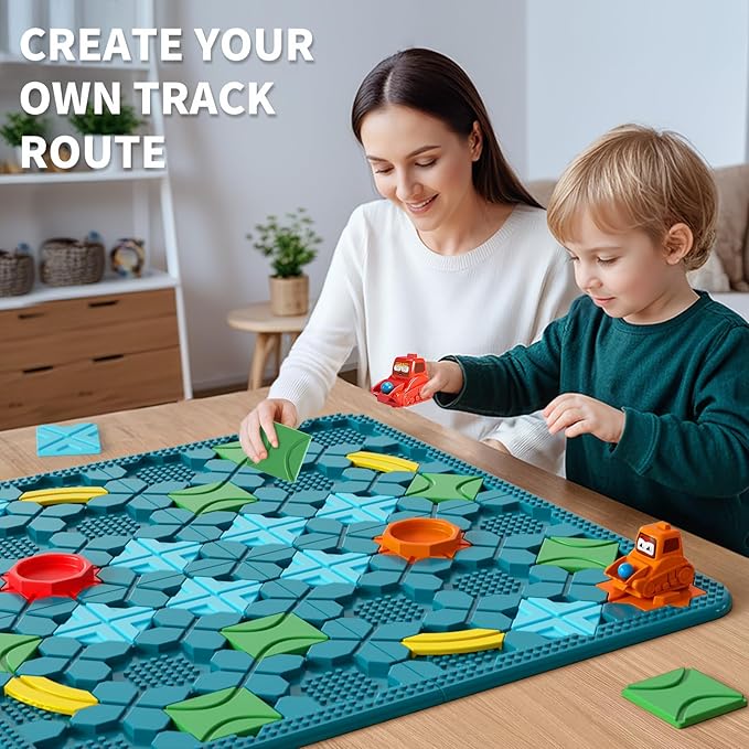Kids Toys STEM Board Games - Large Size Logical Road Builder Educational Brain Teasers Puzzles Toys, Preschool Learning Montessori Big Board Maze Birthday Gifts Kids Boys Girls Age 4-8 Year Old