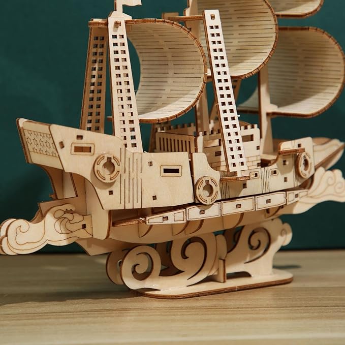 3D Wooden Puzzles Ocean - Sailboat Model Kits, Brainteaser and Puzzle for Christmas/Birthday,Gifts for Adults and Teens to Build Combination