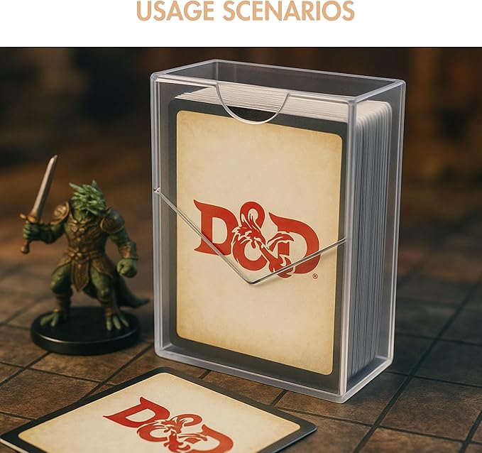 Clear Acrylic Card Storage Case (6pcs) – Durable and Stackable Card Organizer for Board Games, Trading Cards, and Playing Cards