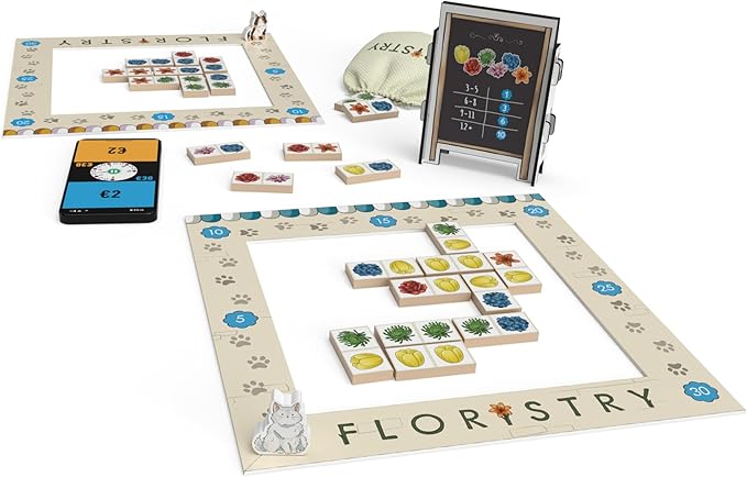 Floristry Board Game - Competitive Flower Auction & Storefront Design! Creative Strategy Game, Fun Family Game for Kids & Adults, Ages 10+, 2+ Players, 30 Min Playtime, Made by UP Games