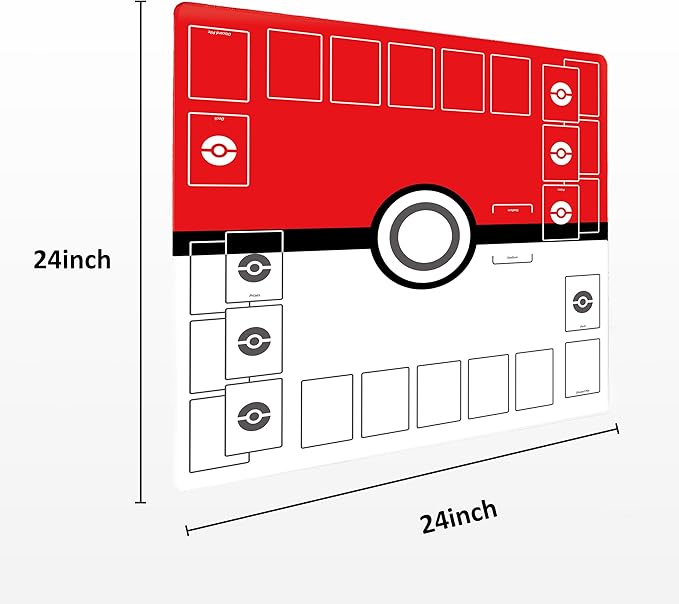 Playmat for Trading Card Game – 2-Player Trainer Mat with 31 Damage Counters and Professional Storage Bag