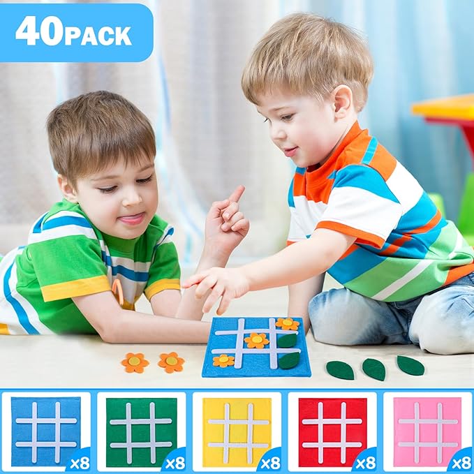 20 Pack Tic Tac Toe Board Game Party Favors for Kids 4-8, Birthday Goodie Bags Stuffers, Classic Bulk Gifts for Kids, Classroom Prizes for Students Boys Girls, Easy to Store