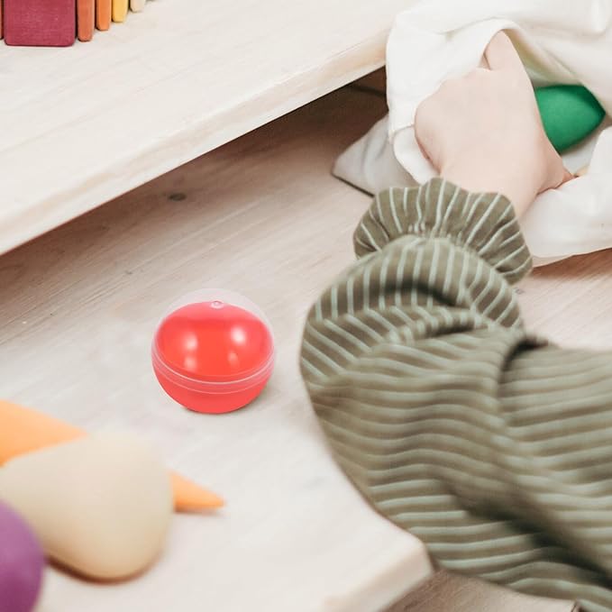 Vaguelly 50pcs Capsule Vending Translucent Round Fillable Bauble Sphere Empty Gumball Containers for Party Favors DIY Craft Supplies