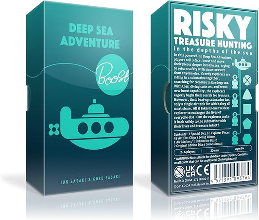 Deep Sea Adventure Boost – Push-Your-Luck Family Board Game | 2–6 Players | Ages 8+ | Portable Travel Game
