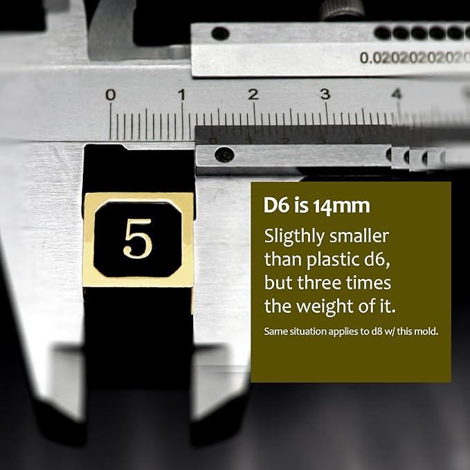 Haxtec DND Metal Dice Set D&D Dice for Dungeons and Dragons Roleplaying Games-Glossy Enamel Dice (Gold Black)