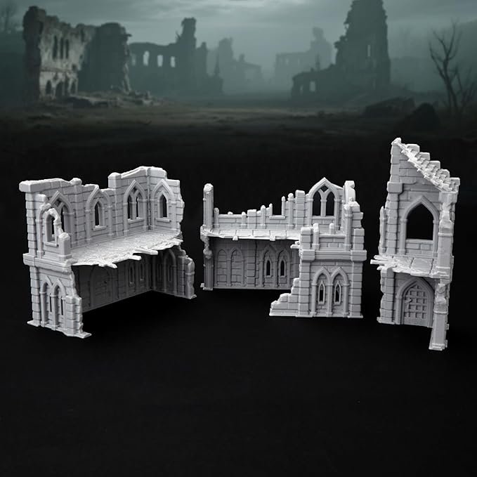 AUSPDICE AF686 Town Buildings RPG Terrain Set for DND Accessories, TTRPG Buildings, Table Maps Characters and Dungeons and Dragons Scenario Pieces