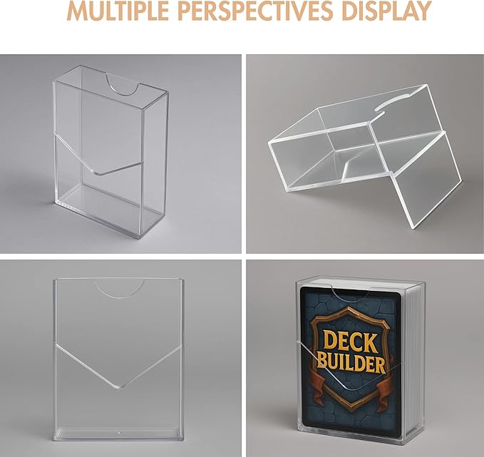 Clear Acrylic Card Storage Case (6pcs) – Durable and Stackable Card Organizer for Board Games, Trading Cards, and Playing Cards