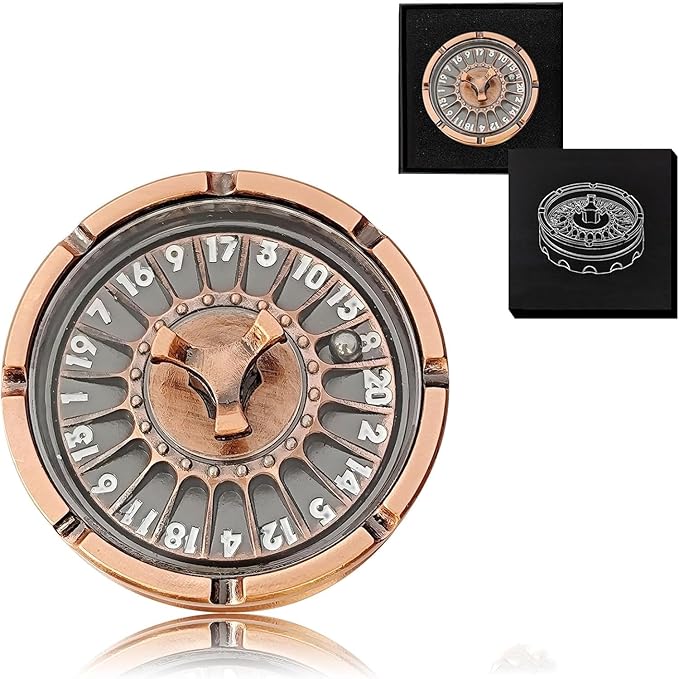 G20 Roulette Dice Spinner for DND Dice Set, 7-in-1 Dragon Metallic D&D Dice with Gift Case for Dungeons and Dragon Game, RPG Role Playing Table Game Gifts (Copper)