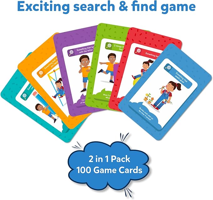 Skillmatics Indoor & Outdoor Scavenger Hunt Card Game - Found It, Learning Toys, Educational, Gifts for Kids, Boys, Girls and Families, for Ages 4, 5, 6, 7, Perfect for Home, School, Playdates