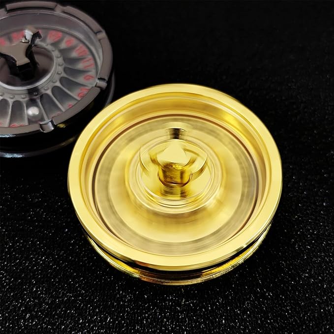 G20 Roulette Dice Spinner for DND Dice Set, 7-in-1 Dragon Metallic D&D Dice with Gift Case for Dungeons and Dragon Game, RPG Role Playing Table Game Gifts (Gold)