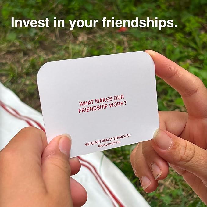WE'RE NOT REALLY STRANGERS Friendship Edition Card Game - 150 Conversation Cards for Adults, Teens, & Friends - for a Fun and Memorable Game Night, Ages 15+, 2-6 Players