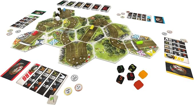 | Rallyman: DIRT | Strategy Board Game | Race Cars with Dice | 1 to 6 Players | 60 Minutes | Ages 10+