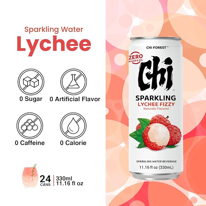 CHI FOREST Lychee Fizzy Sparkling Water (11.16 fl oz* 24)