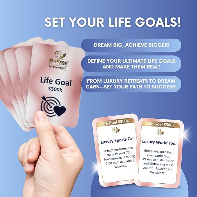 BeFree for Champions Board Game – Cash Flow & Money Management, Smart Investments & Financial Freedom, Find Your Purpose & Achieve Life Goals, Fun Strategy Game for Family & Adults