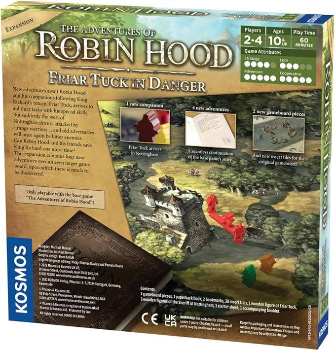 The Adventures of Robin Hood: Friar Tuck in Danger | Storytelling Game | Expansion| Fantasy Boardgame | 2 to 4 Players | Ages 10+