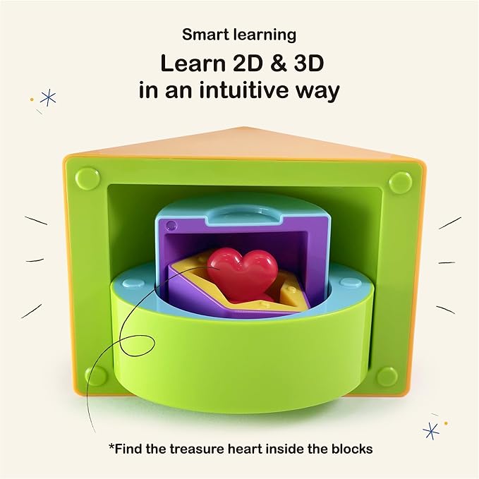 BEST LEARNING My Geo-Blox - Sorting and Building Blocks to Learn Colors and Shapes for Children 3+ Years - Cardboard Book Included - Building Toys for Boys and Girls as Birthday Present