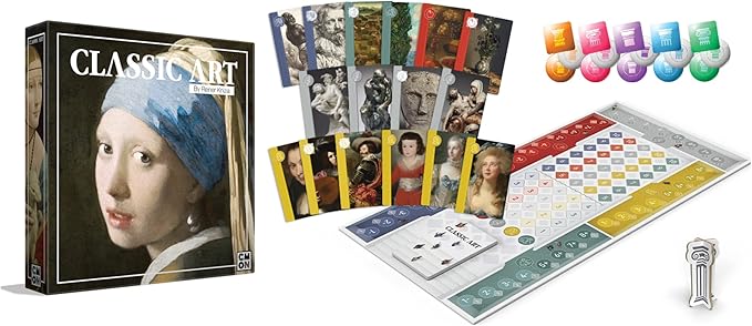 CMON Classic Art Board Game | Art Collection Strategy Game | A Competitive Game of Prediction | Great for Game Night with Adults | Ages 14+ | 2-5 Players | Average Playtime 30 Minutes | Made by CMON