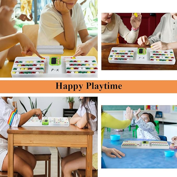 Ball Sort Puzzle Brain Teaser Game, Color Sorting Puzzle Board Games Sensory Toys for Kids Adults, Funny Travel Game Educational Learning Toys with 2 Play Mode & 20 Challenge Cards