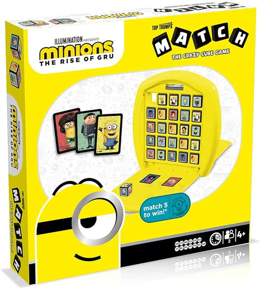 Top Trumps Match Game Minions - Family Board Games for Kids and Adults - Matching Game and Memory Game - Fun Two Player Kids Games - Memories and Learning, Board Games for Kids 4 and up