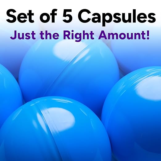 Big Claw Machine Capsules Blue Plastic Sphere Large Party Favor Containers Round 5 pcs 6.3 inch Jumbo Plastic Christmas Ornaments Extra Large Candy Gift Box Empty Craft Party Supplies Vending Capsules